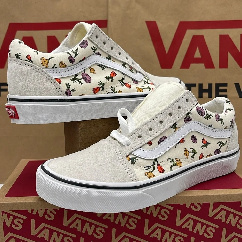 Vans WMNS Floral Canvas Sneakers Old Skool Poppy Floral Cream VNA5KRSCRM